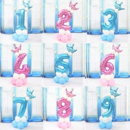 Digit Number 32 Balloons Foil Helium Birthday inch Pink/&Blue Decor Party Ballons